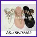 Sommer klare jelwery Dekoration billig Slipper pvc Slipper Kunststoff Slipper